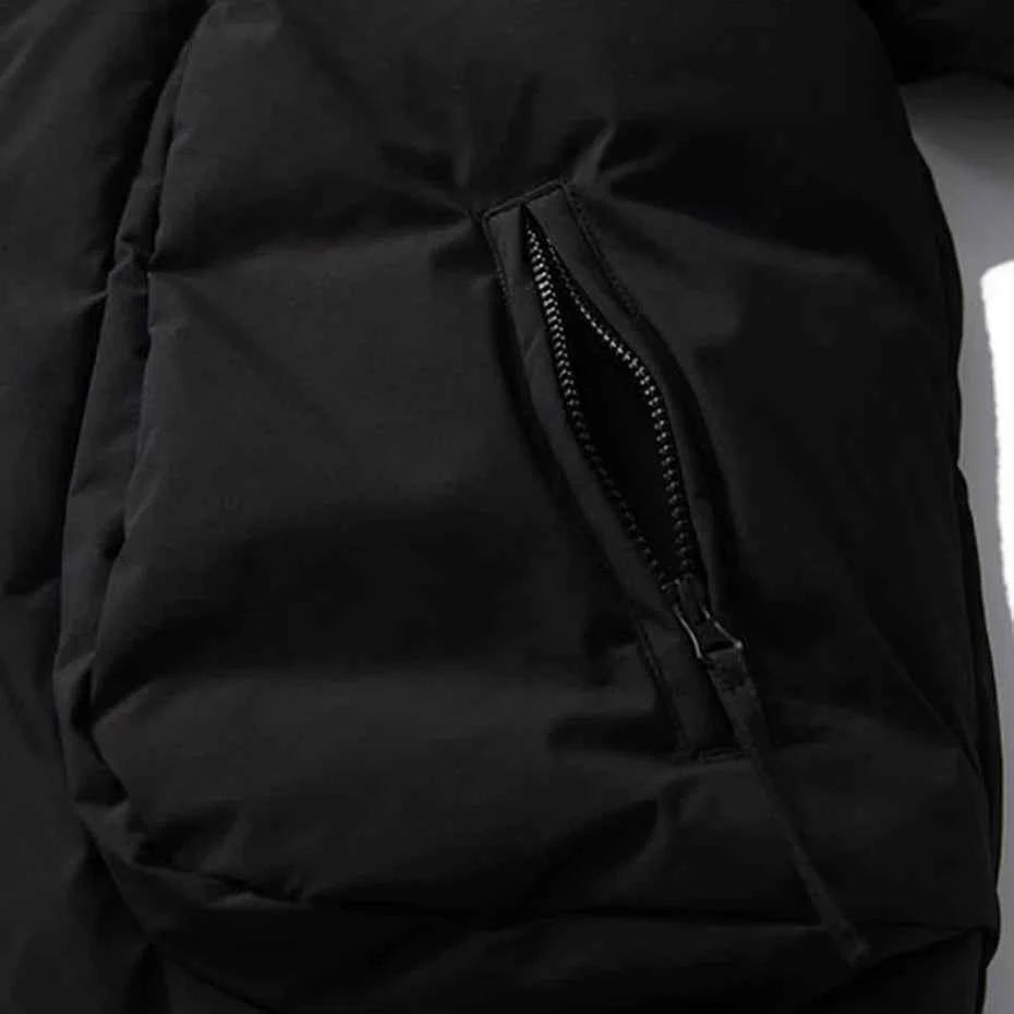 Y2K Winter Solid Loose Hooded Parkas Puffer Jacket