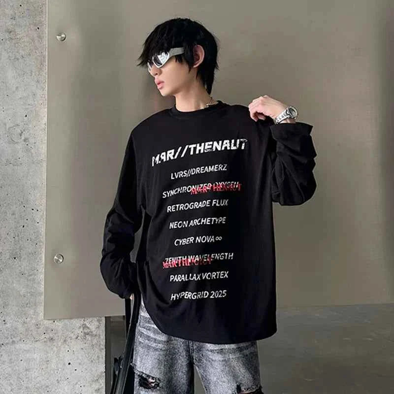 Statement Piece Round Collar Long T-Shirt