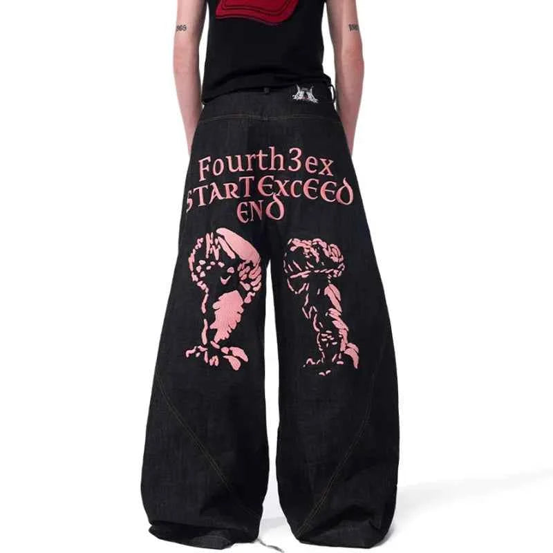 Stylish Letter Printed Chill Fit Denim Jeans