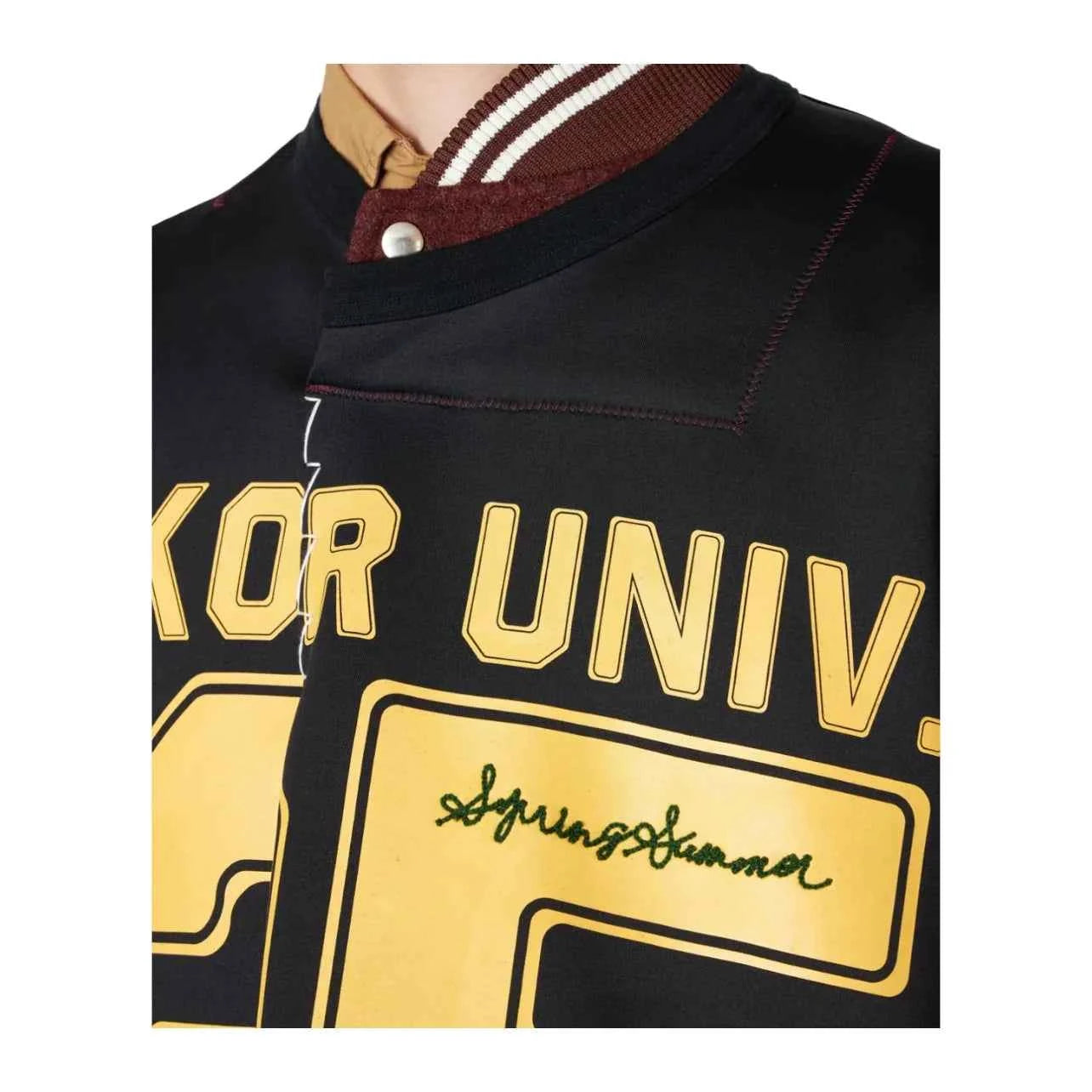 Japanese Patchwork Letter Print Baseball T-Shirt