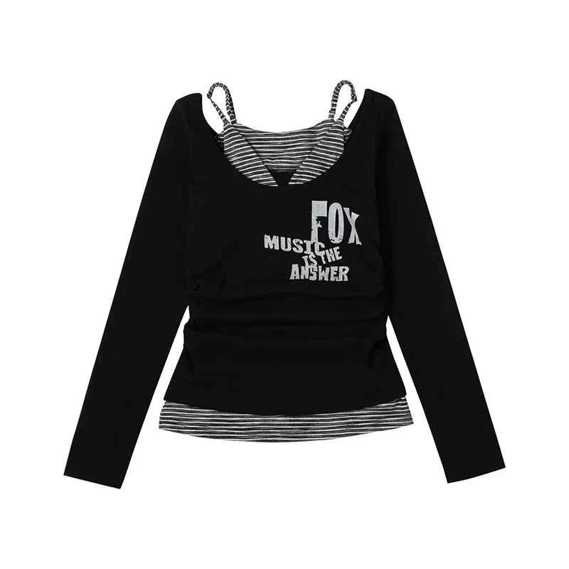 Gothic Patchwork Graphic T-Shirt