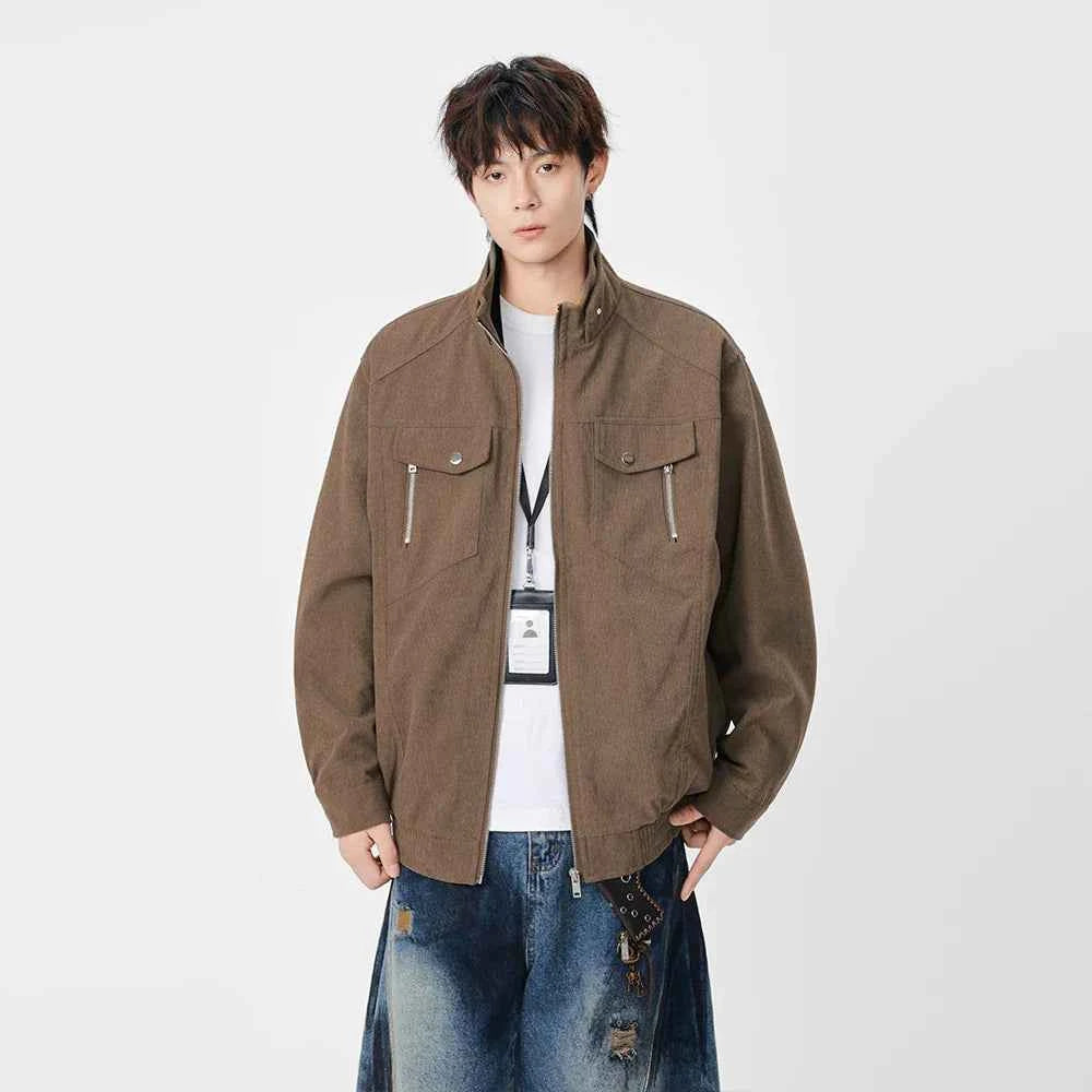 Stylish Casual Stand-UP Collar Zip-Up Jacket
