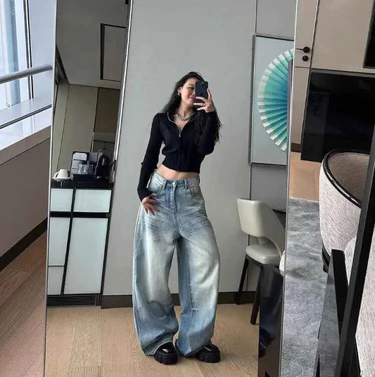 Vintage High Waist Oversized Wide Jeans