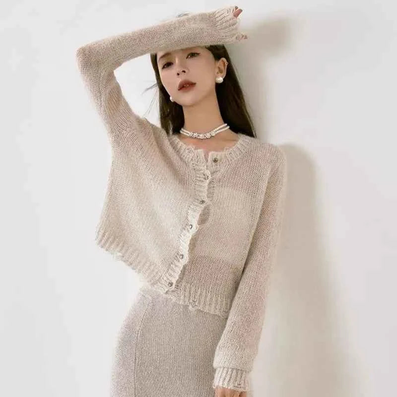 Winter Cozy Vibes Elegant Knitting Cardigan