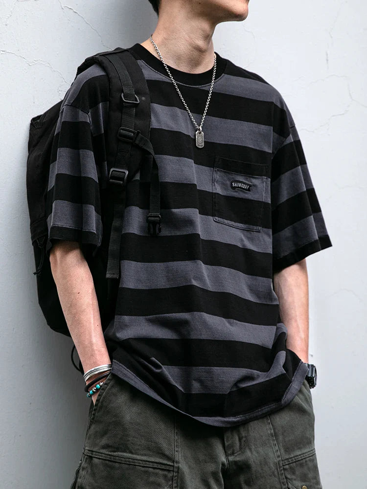 Saturday Striped Cotton T-Shirt