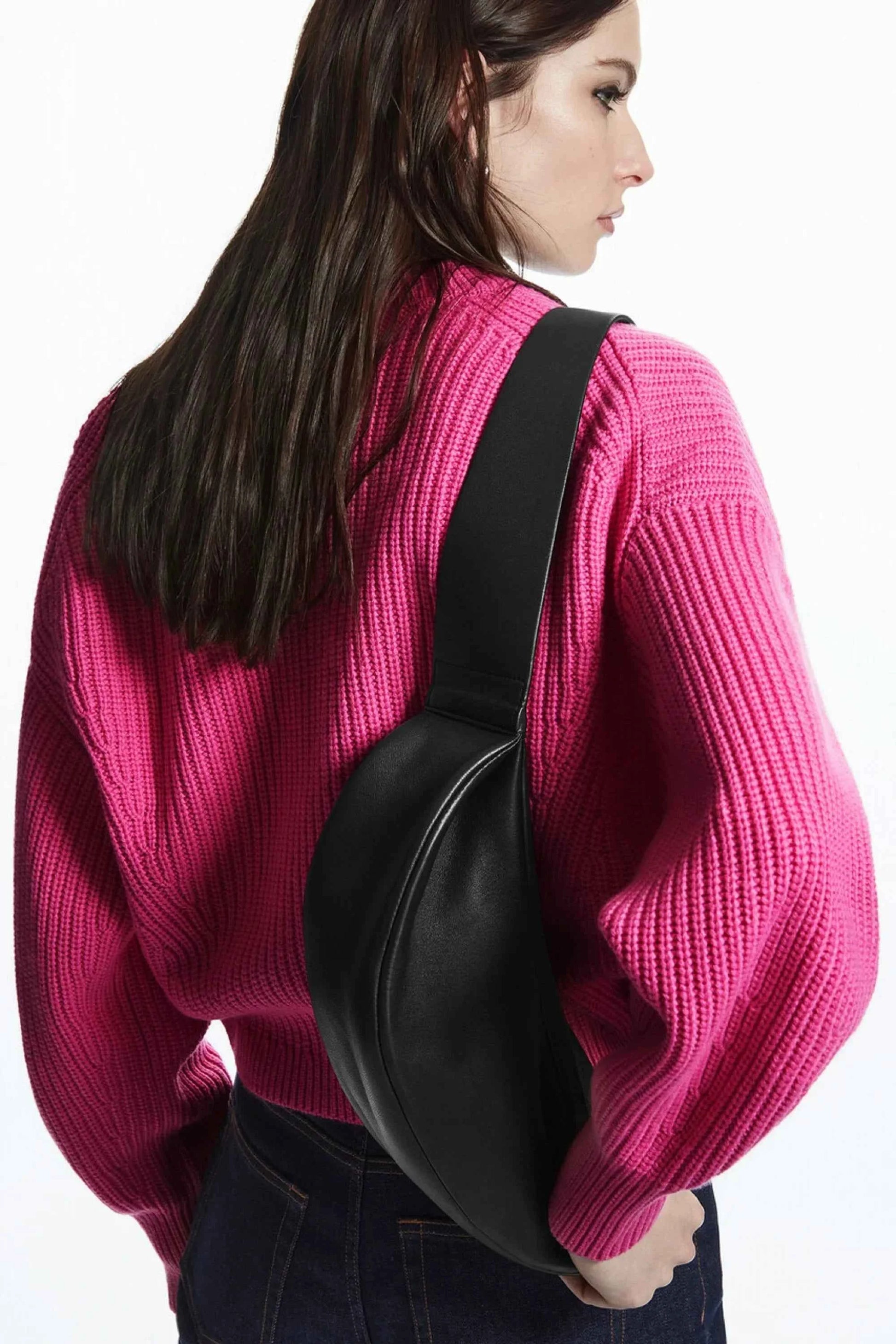 Ethereal Pink Casual Winter Rib V-Neck Cardigan