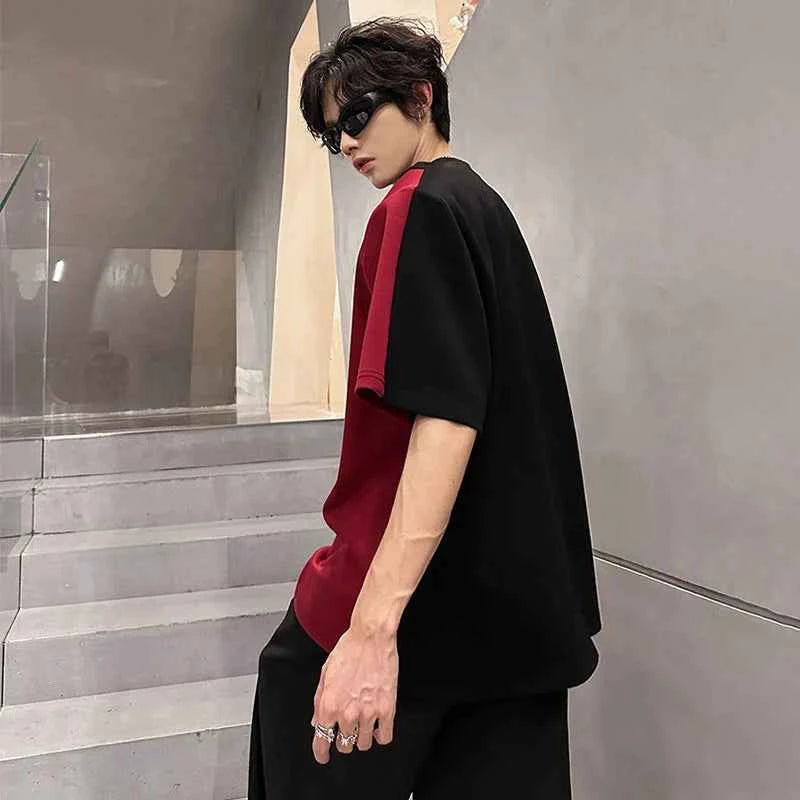 Versatile Stylish Color Contrast Short Sleeve T-Shirt