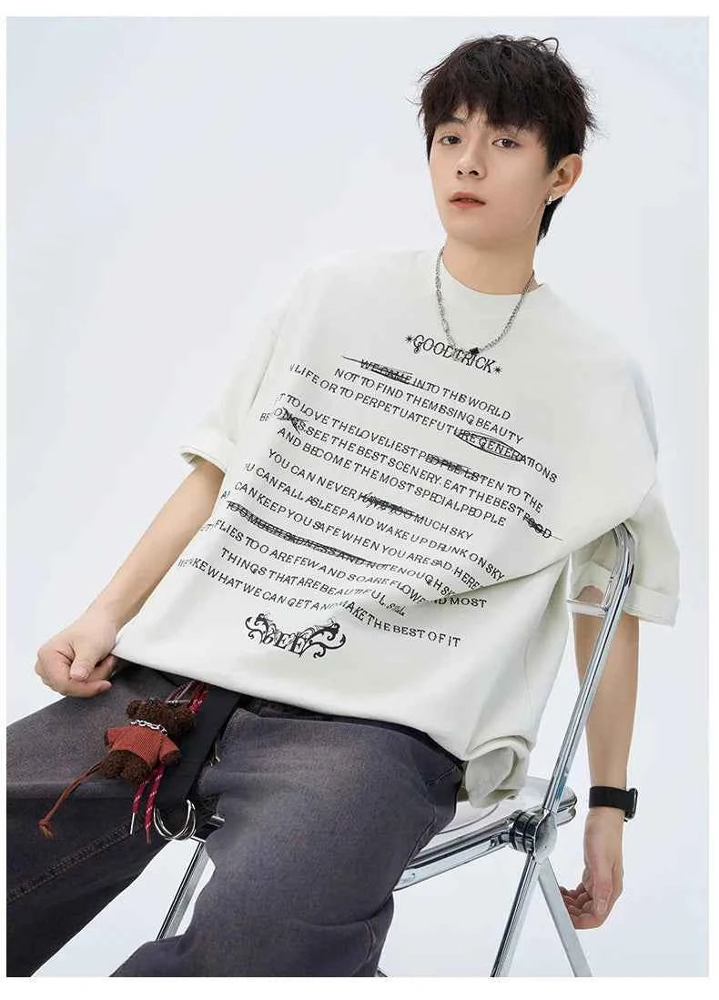 Casual Printed Oversize Short Sleeve T-Shirt