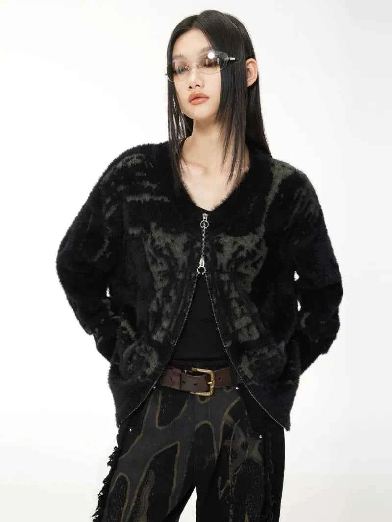Y2K Casual Layers Black Knitted Sweater