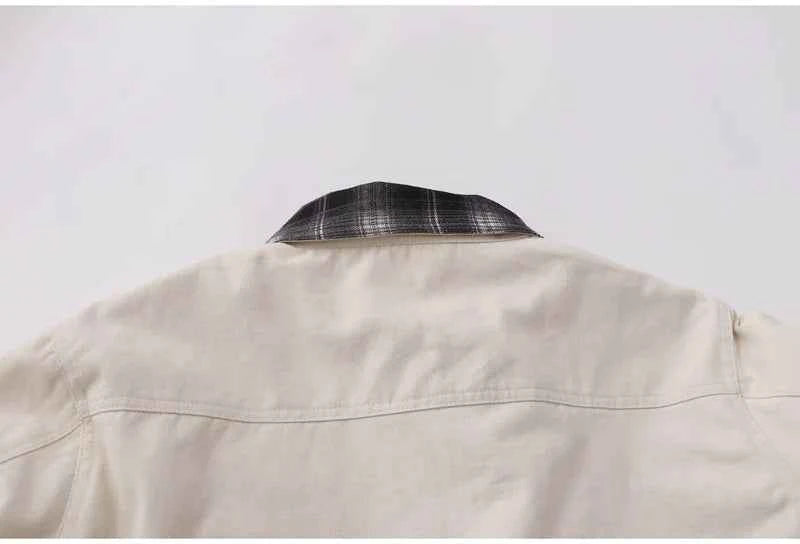 French Retro College Style Plaid Jacket