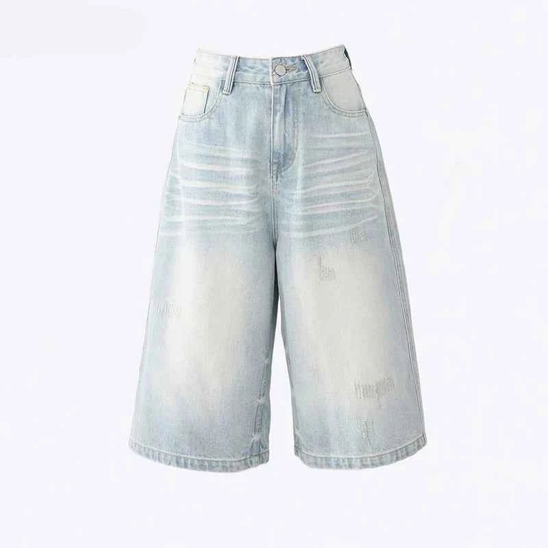 Retro Wide Leg Baggy Denim Jorts
