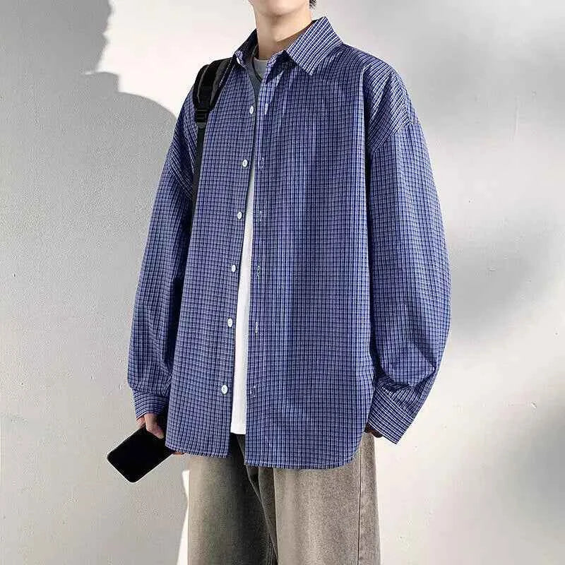 Men's Classic Plaid Student Workwear Shirt