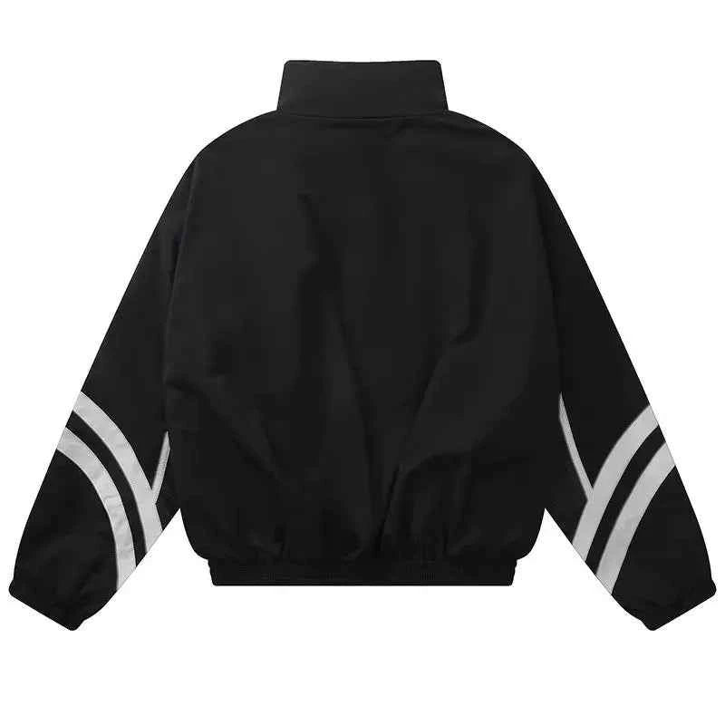 Y2K High-Quality Retro Patchwork Windbreaker Jacket