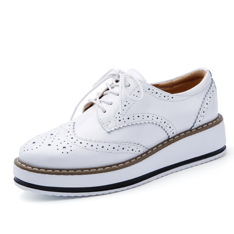 LUW Striped Platform Oxford Shoes Woman