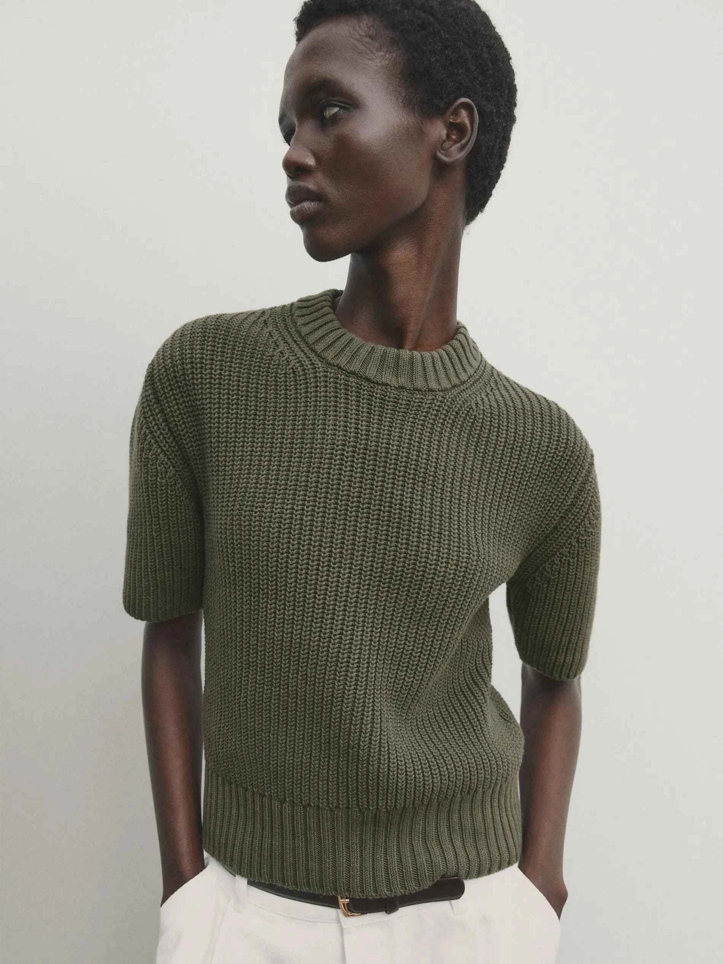 Women Vintage Ethereal Spring Style Crew Neck Sweater