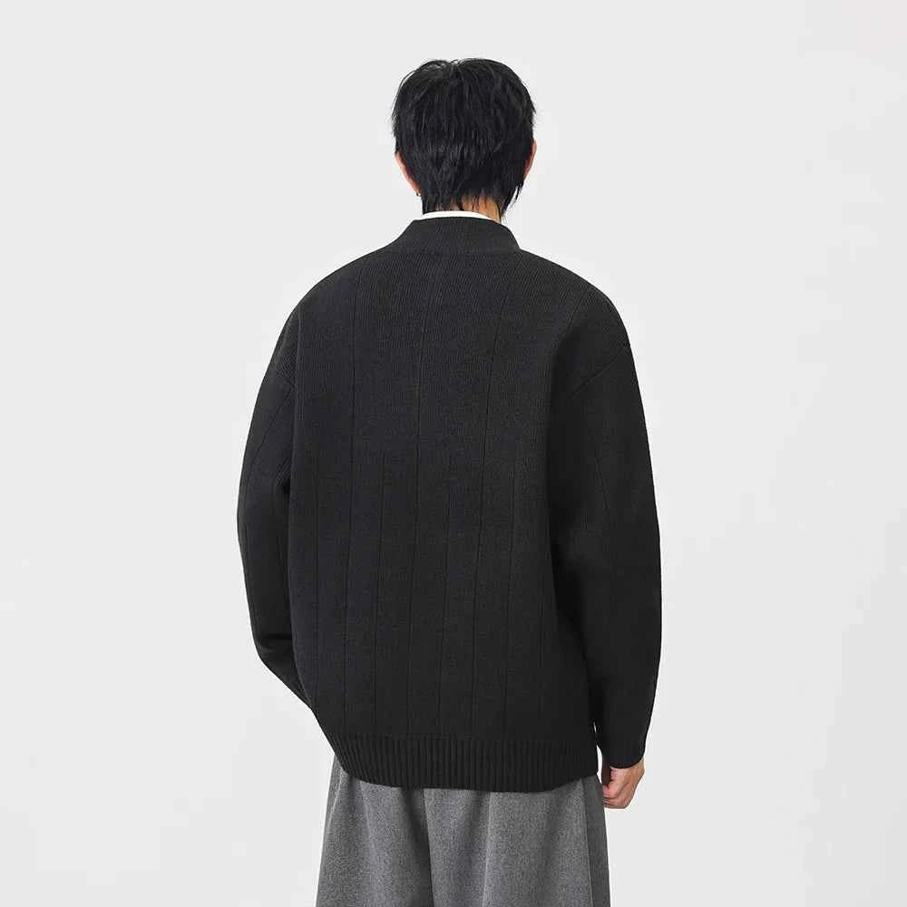 Essential Solid Color Mock Neck Jumper Sweater
