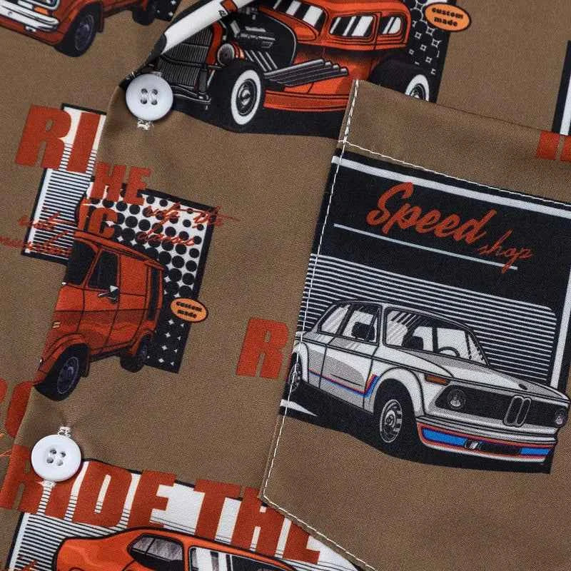 Y2K Retro Vintage Car Graphic Printed Race Shirt