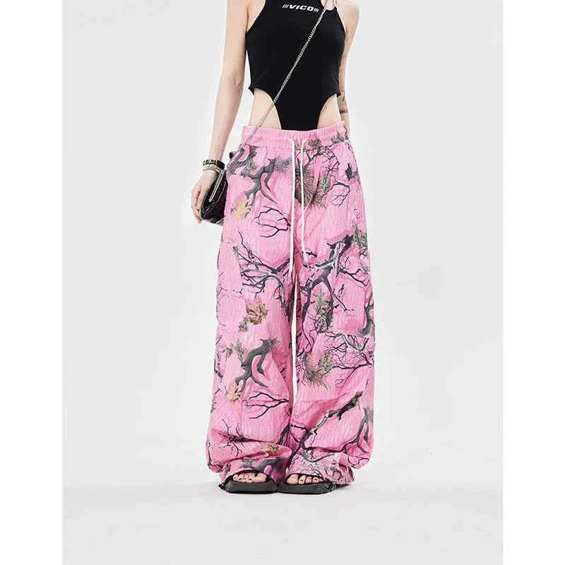 Women Cute Streetwear Trendy Tie Dye High Waist Pants