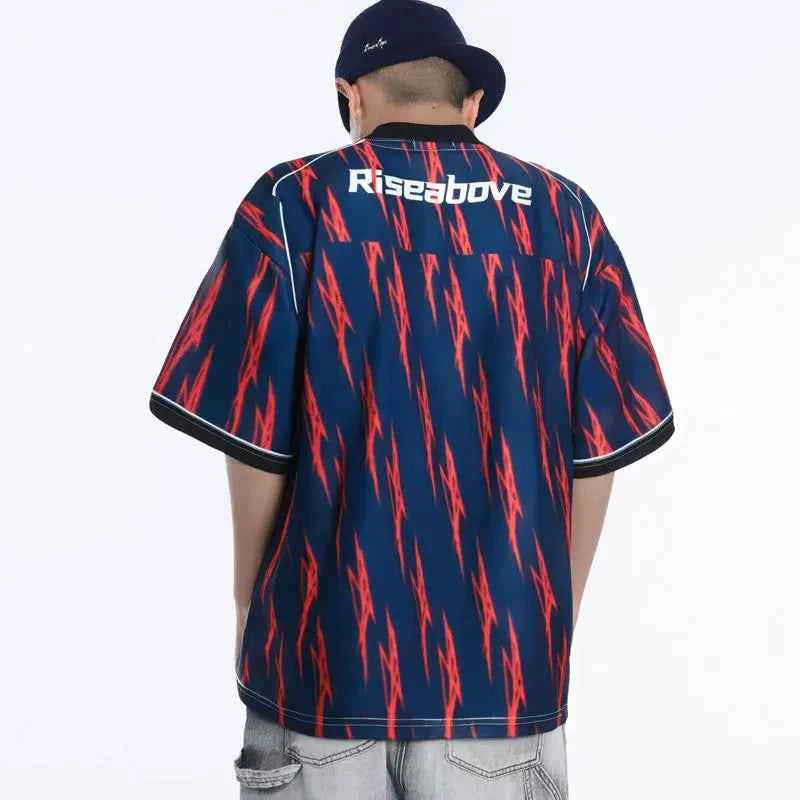 Breathable Y2K Oversized Graphic Printed Racing T-Shirt