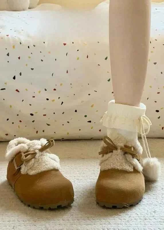 Cozy Winter Berber Fleece Ankle Shoes