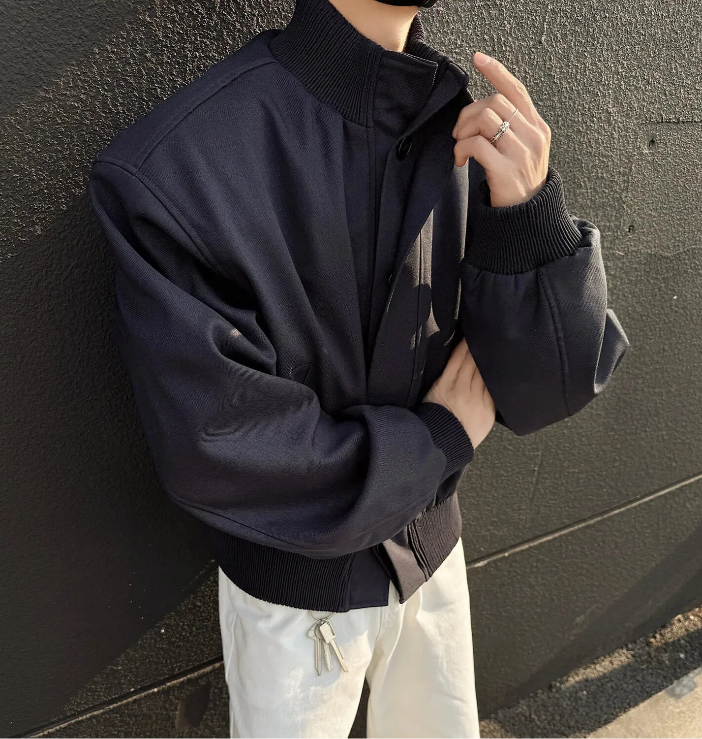 Cool Trendy Oversized Stand Up Collar Jacket - Luxuryurbanwear