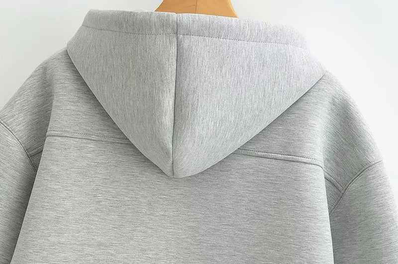 Trendy Cozy Vintage Zipper Hooded Sweatshirt