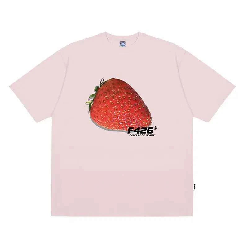 Women Retro Sweet Strawberry Graphic T-Shirt