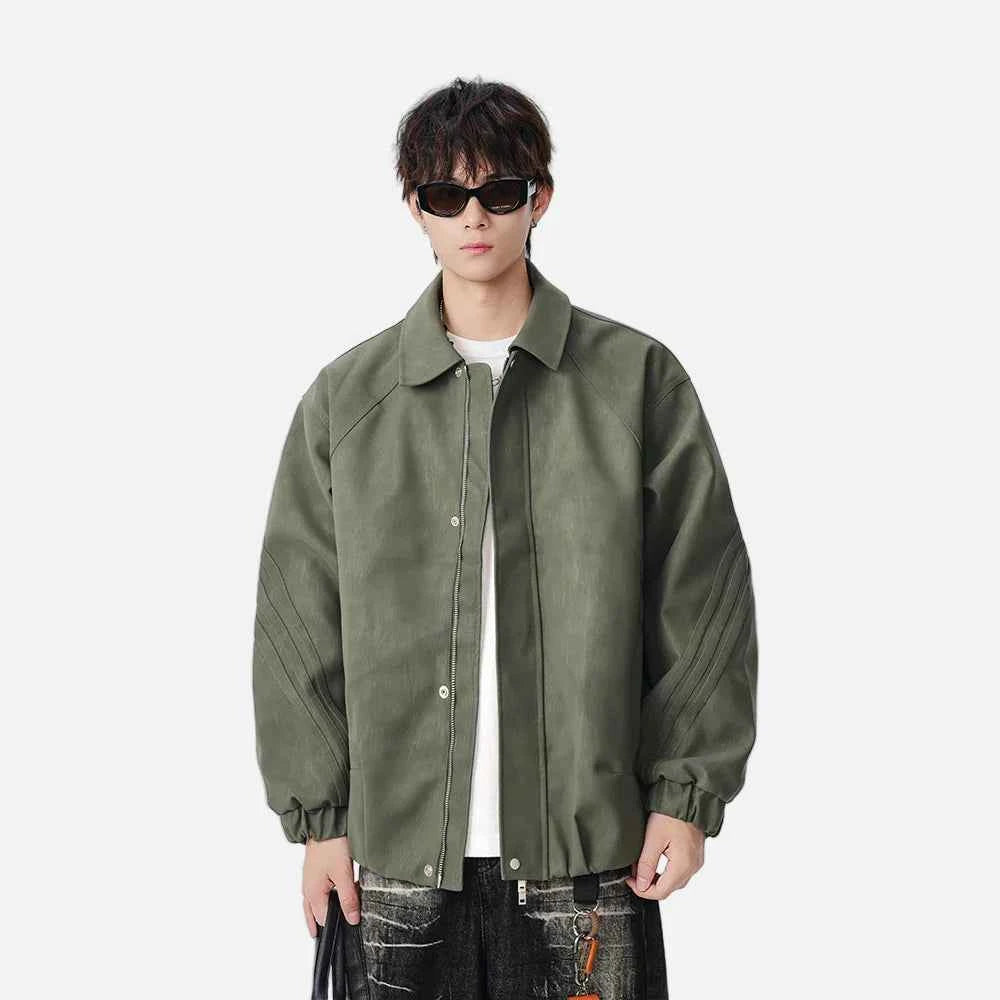 Y2K Trendy Loose Fit Faux Leather Jacket