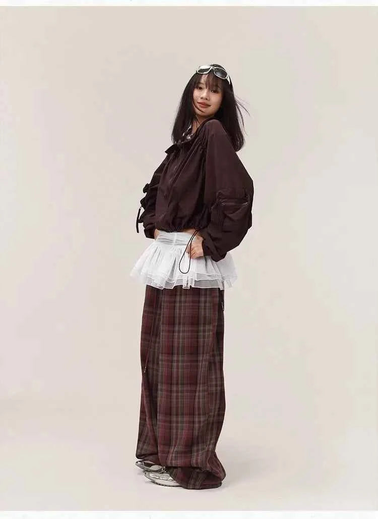 Vintage Red Checkered Work Pants