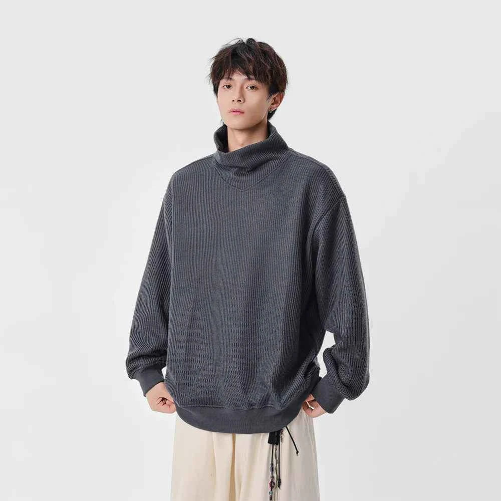 Cozy Ribbed High Neck Knit Turtleneck Sweater