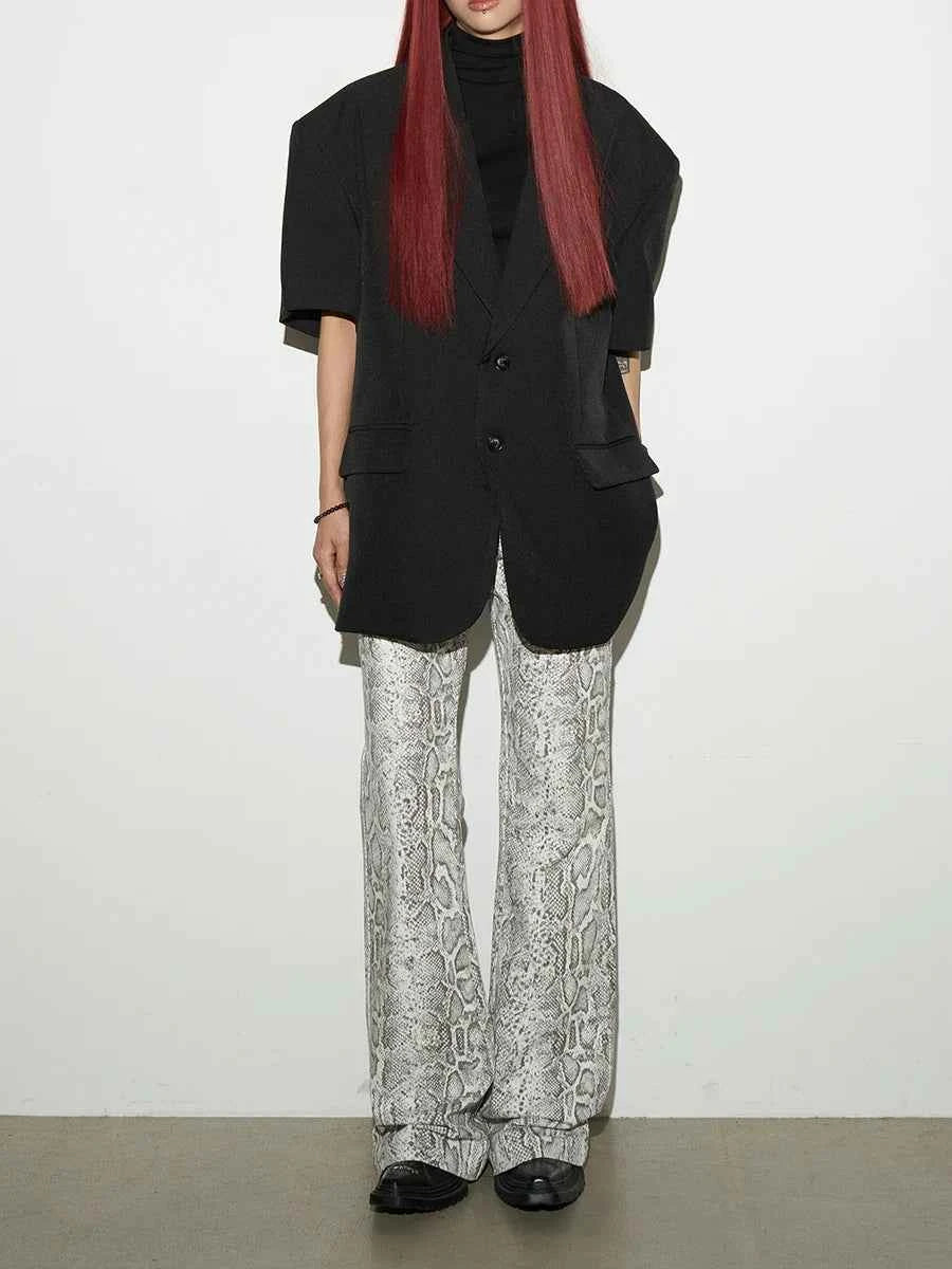 Colorblock High Waist Patchwork Wide Pants