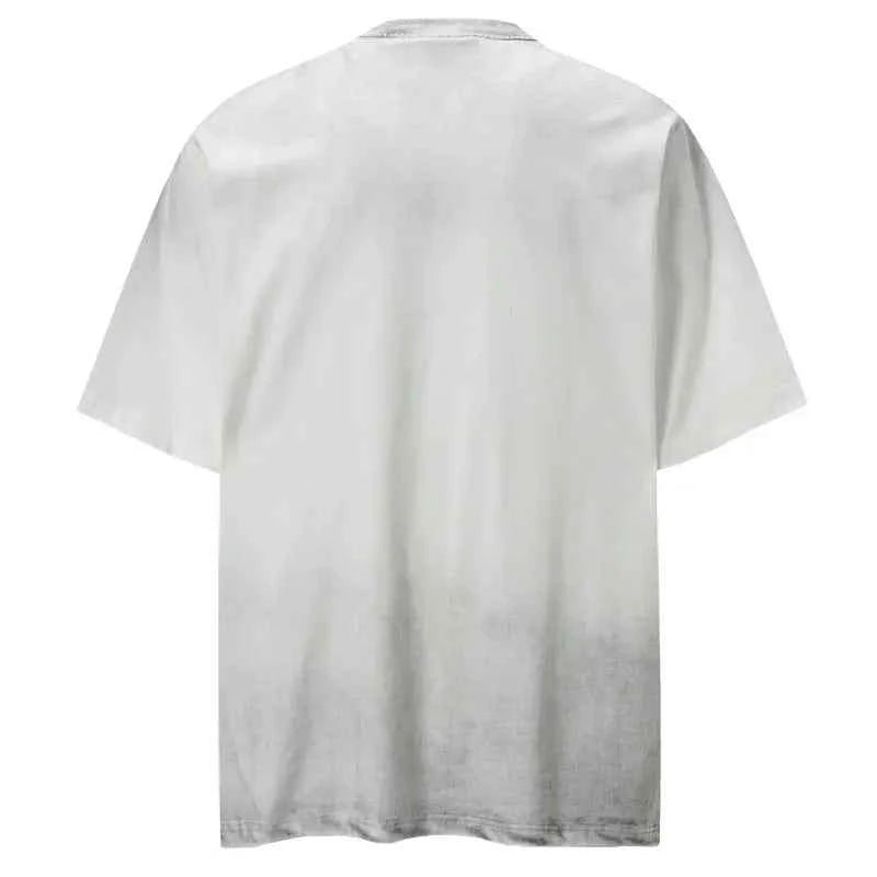 Effortless Distressed Cool Tie Dye Ripped T-Shirt