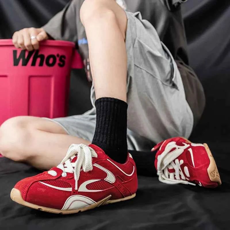 Breathable Red Racing Low Cut Sneaker