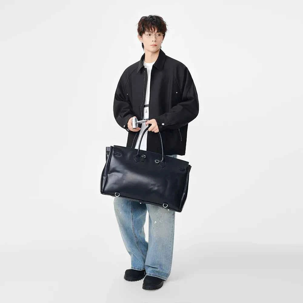 Durable Lapel Loose Fit Zip Up Jacket