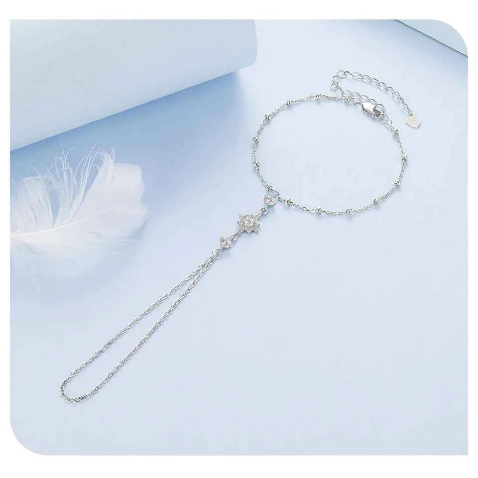 Dainty Sterling Silver Star Hand Chains