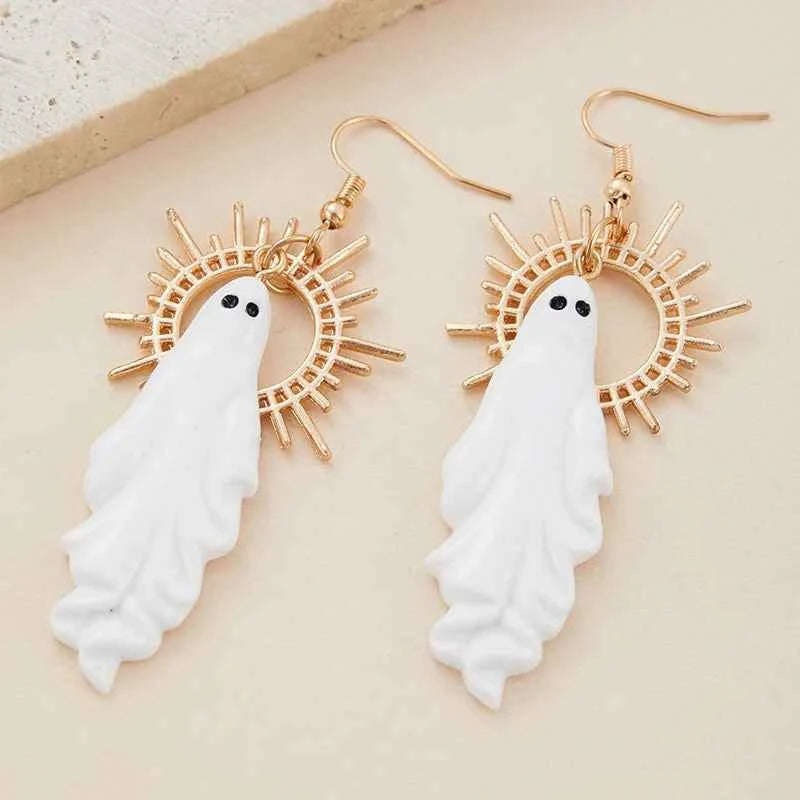 Unique Halloween Ghost Pendant Earrings