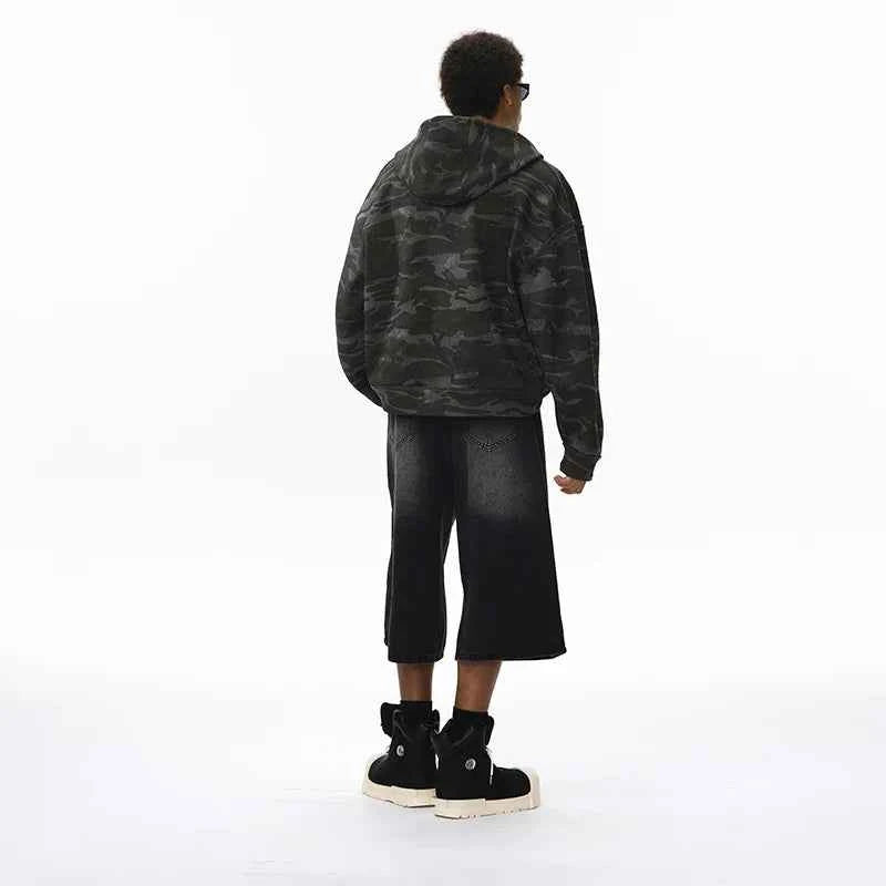Camouflage Reversible Hooded Zip-Up Sweatshirt