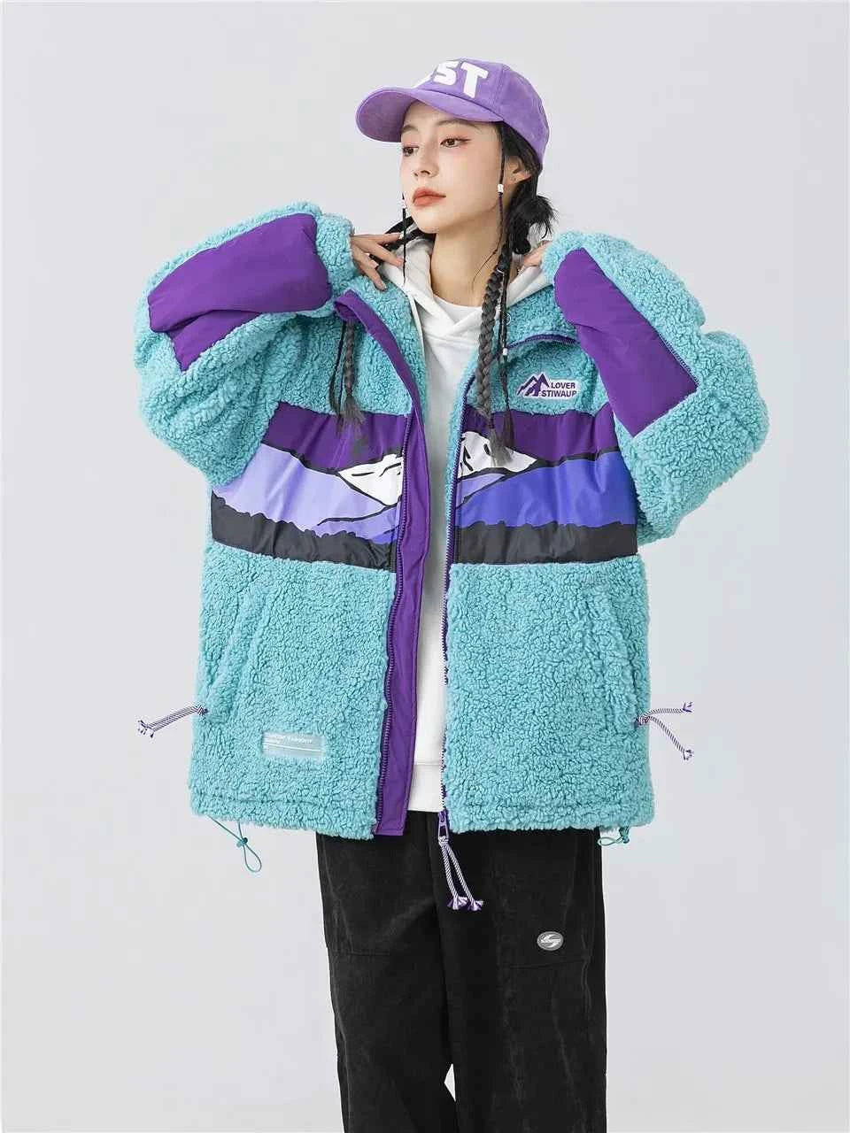 Warm Plush Winter Fleece Parkas Jacket