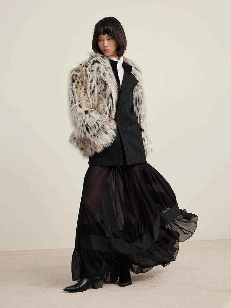 Colorful Thickened Warm Faux Fur Jacket