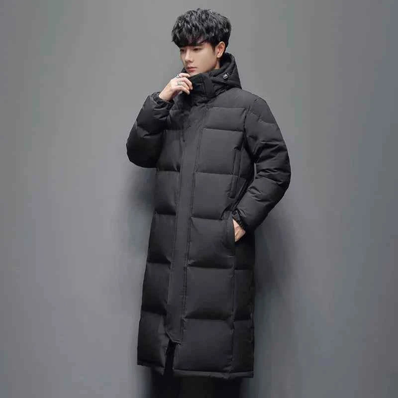 Versatile Long Hooded Down Parka Puffer Coat