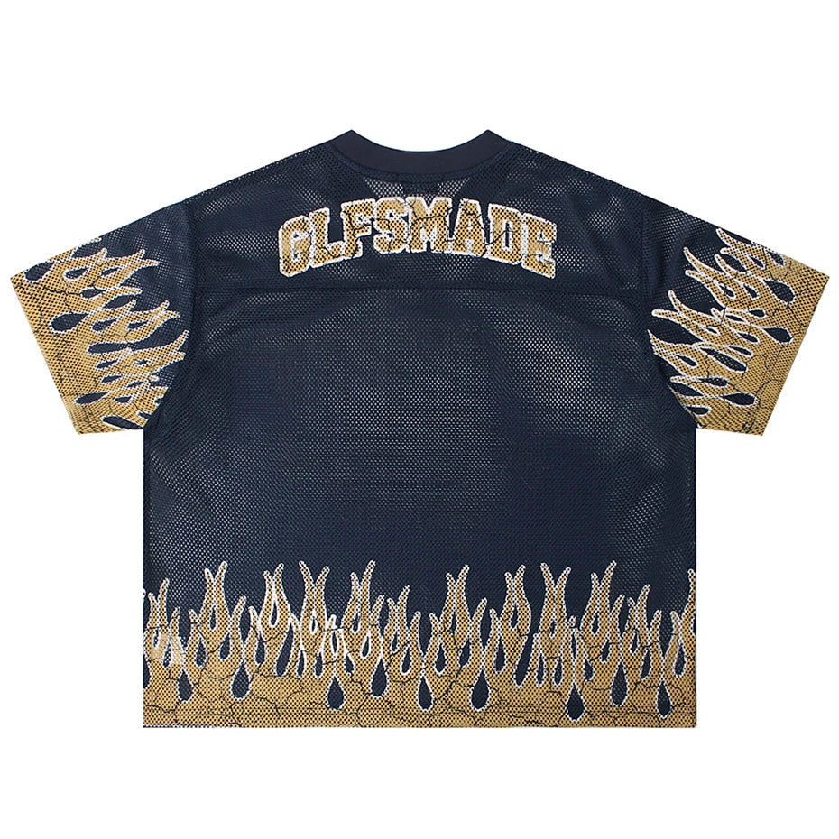 Oversized Mesh Streetwear T-shirts