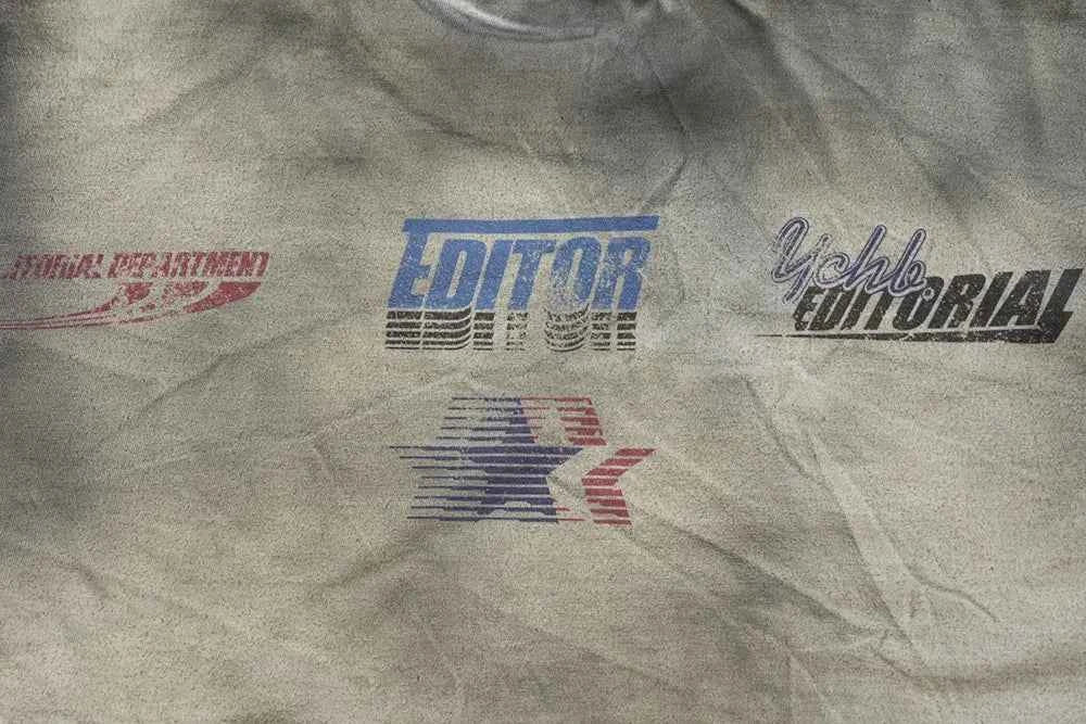 Streetwear Vintage Letter Print Crew Neck T-Shirt