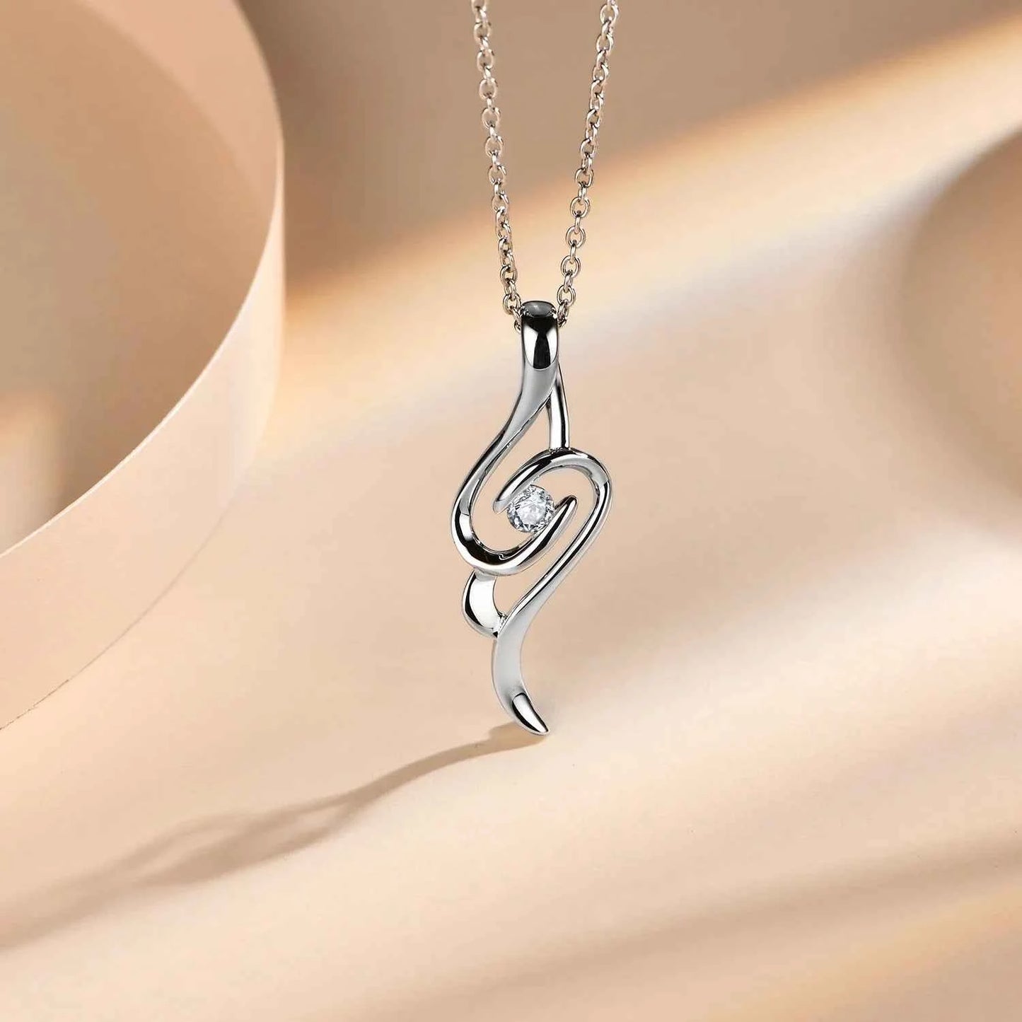 Women Brilliant Cut Moissanite Pendant Necklace