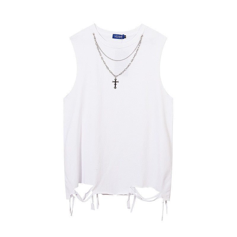 Basic Distressed Tank Top