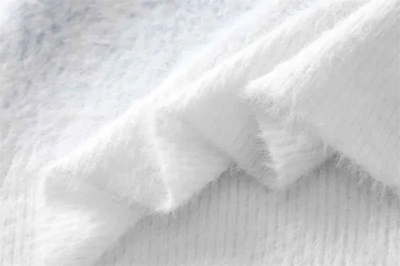 Fashionable Sky Ombre Gradient Fuzzy Sweater