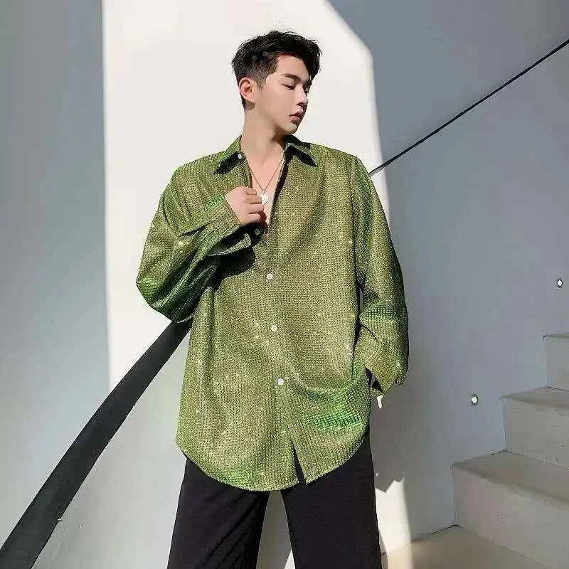 Sequin Design Elegant Long-Sleeved Shirt