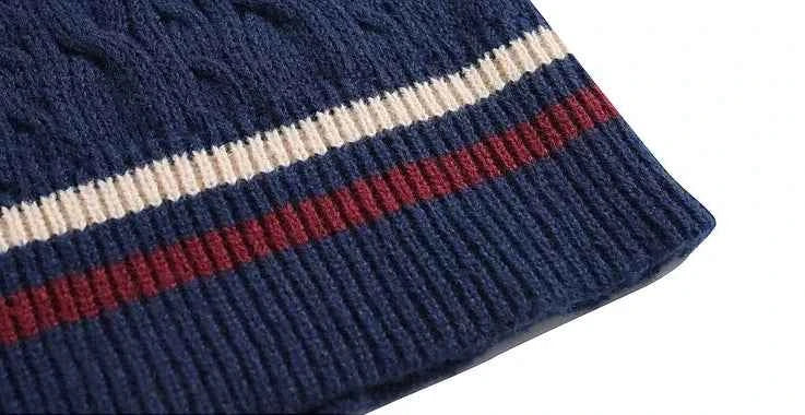 Premium Retro College Style V-Neck Collar Sweater