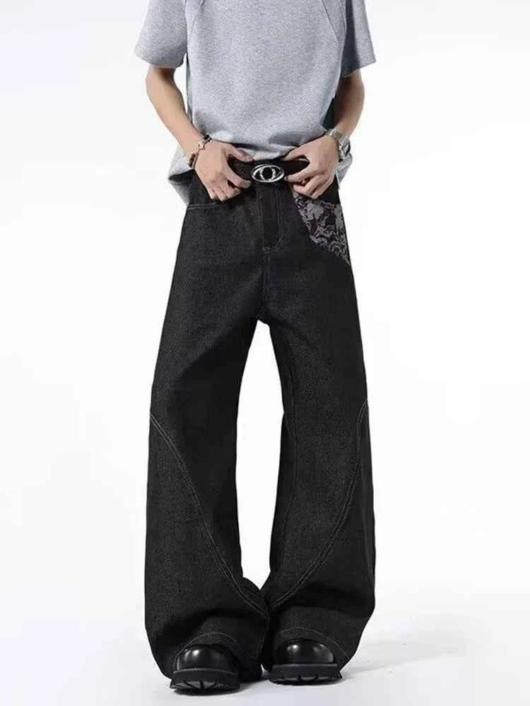 Vintage Gothic Jacquard Printed Cool Jeans