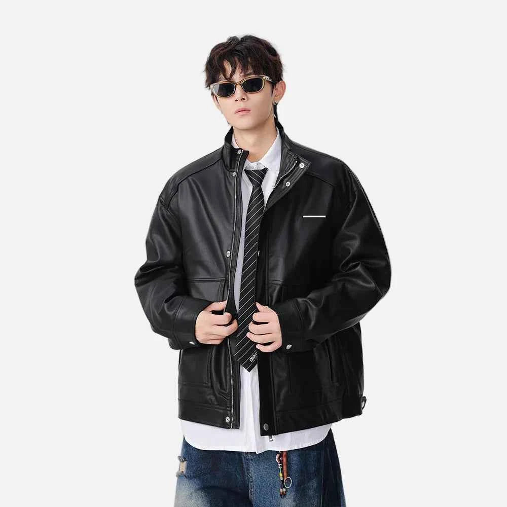 Durable Winter Faux Leather Classic Jacket