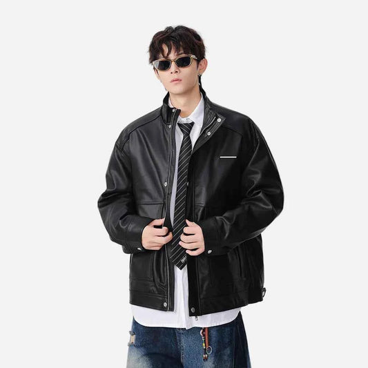 Durable Winter Faux Leather Classic Jacket